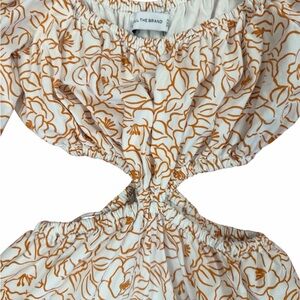 Faithfull the Brand White and Orange Floral Dress